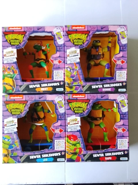 Lot 4 Figurines Tortues Ninja (TMNT) - Giochi Preziosi - Neuves