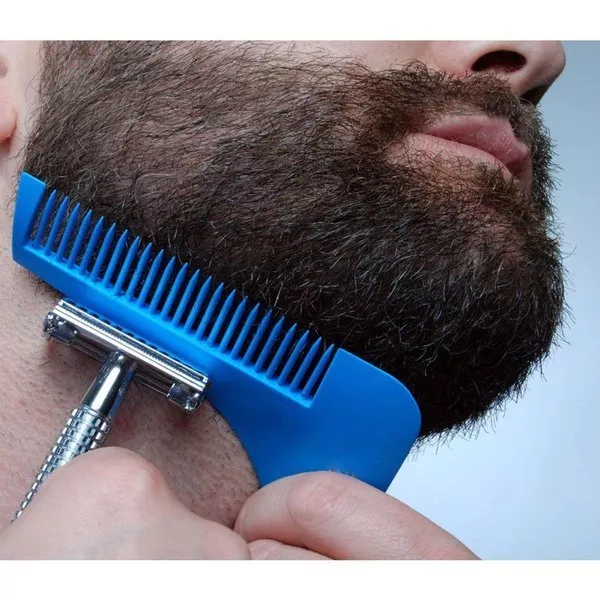 Pettine Barba Precisione Curvo Baffi Basette Barbiere Moda Uomo Ordine 3