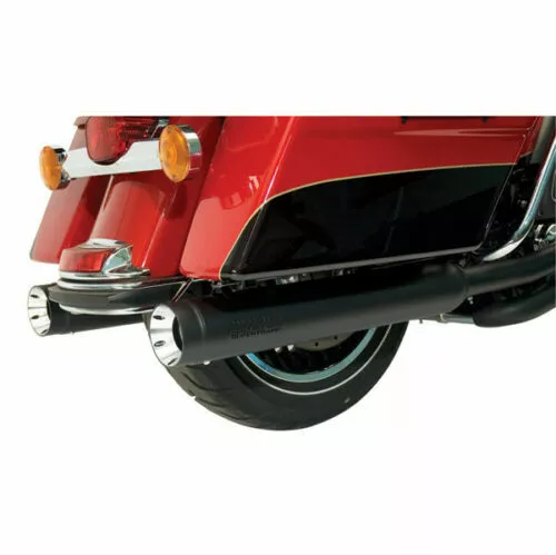 STOUTS 4 Inch Black Slip-on Mufflers Supertrapp 147-65524 Harley Touring  10-16