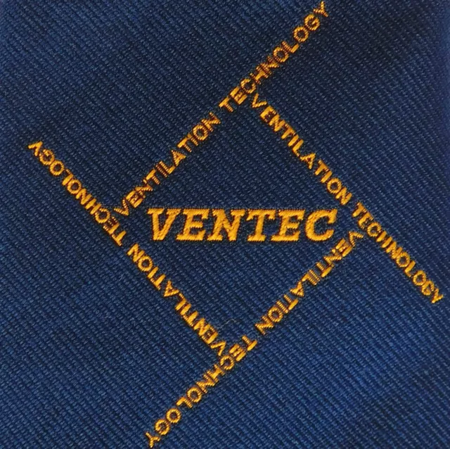 Ventec corporate tie Ventilation Technology company Vintage 1960s 1970s kipper