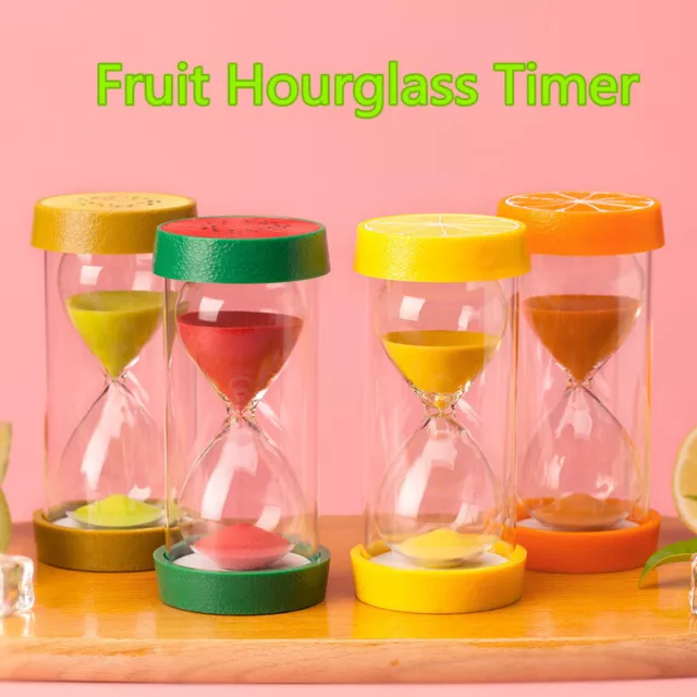 Fruit Hourglass Kitchen Timer 5/15/30/60 Double Layer Clock Egg Kids Child Gifts