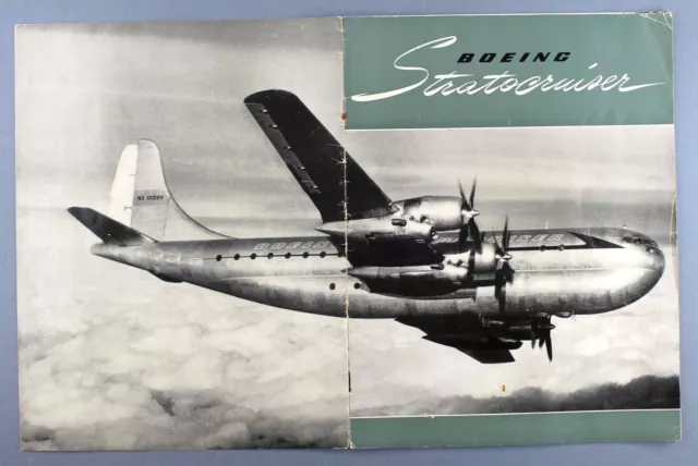 Boeing Stratocruiser Manufacturers Sales Brochure Cutaway Seat Maps B377