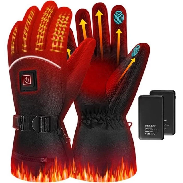 Gants Chauffants Électriques Rechargeable Homme Femme 3 Niveaux Température Régl
