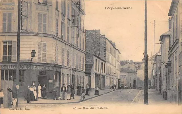 CPA 94 IVRY SUR SEINE RUE DU CHATEAU (dos non divisé)