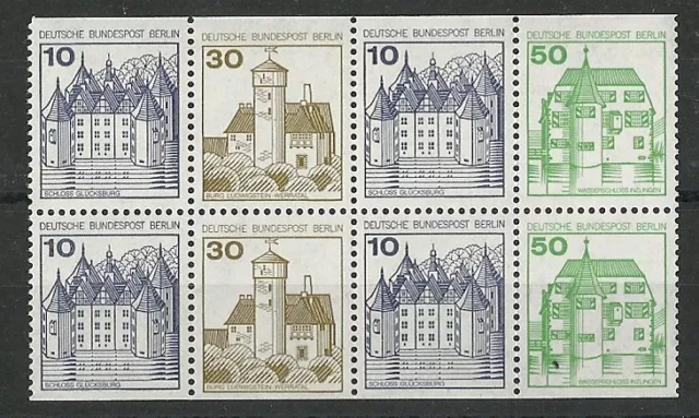 Deutsche Bundespost Berlin 1980: Heft-Blatt Burgen und Schlösser