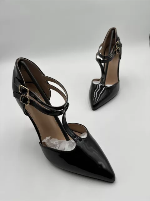 Journee Collection Womens Tru Patent Pointed Toe Pumps Black 6.5 M