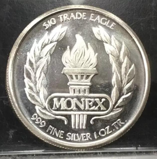 VINTAGE pre-1988 Monex Silver $10 Trade Ealge 1 ozt .999