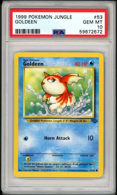 Pokemon PSA 10 Jungle Set Goldeen 53/64