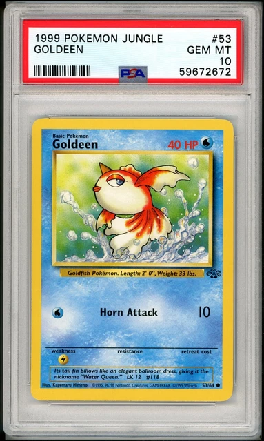Pokemon PSA 10 Jungle Set Goldeen 53/64