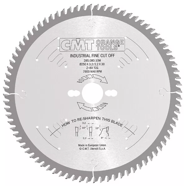 285.Ff Cmt Lames Circulaires Industrielles Pour Coupes De Precision