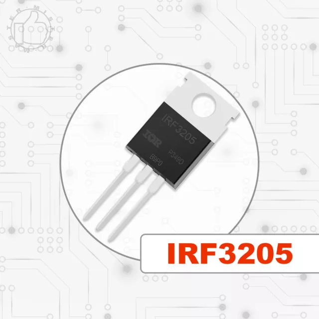 Irf3205 Transistor To-220 N-Channel Power Mosfet 55V 110A 200W - Set Da 2 Pezzi