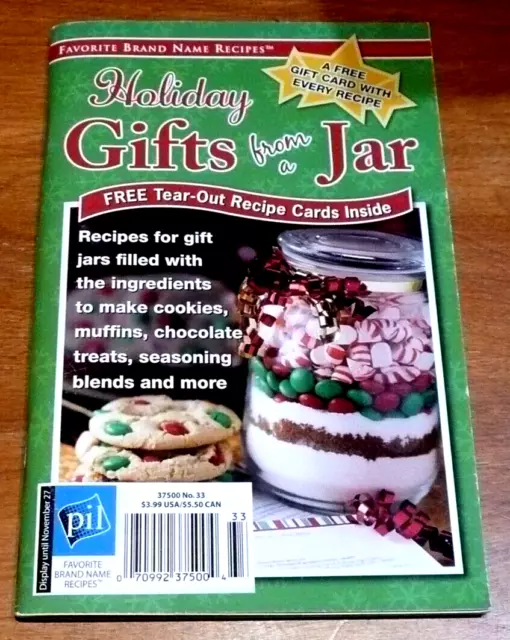 Holiday Gifts from a Jar Tear Out Cards Favorite Brand Names Cookbook No. 33 VG+