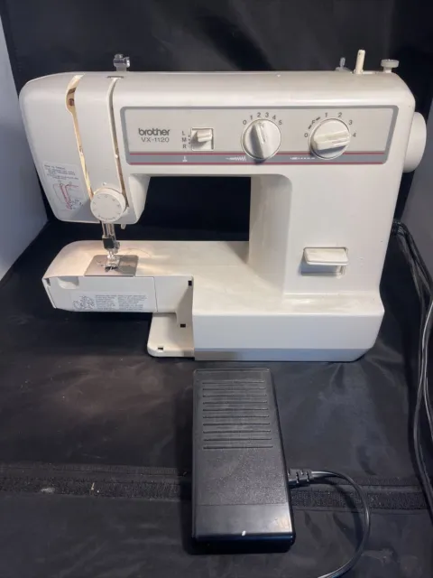 Vtg Brother Sewing Machine Boutique 741 with Case / Cover White Orange  Works
