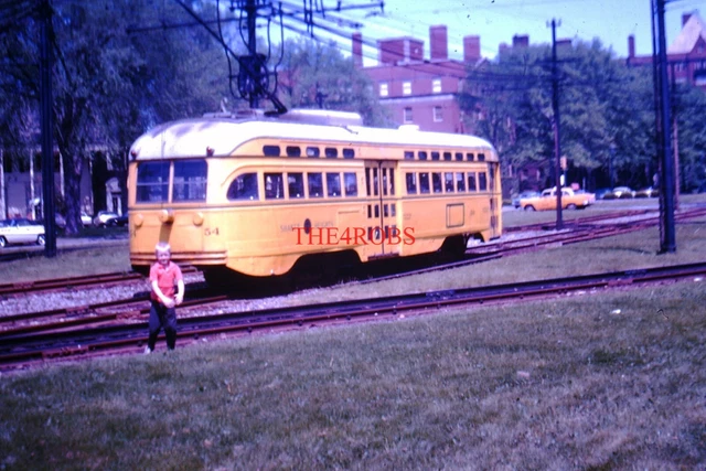 Original 1967 Cleveland PCC Trolley at Shaker Square Station Slide #1402