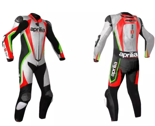 Motorcycle Aprilia Leather Racing Suit Motorbike Riding Suit All Sizes Available