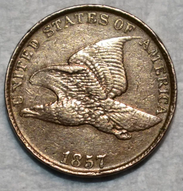 Extra Fine 1857 Flying Eagle Cent, Sharp specimen.