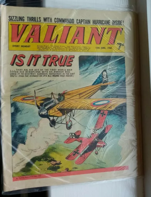 "Valiant " Comic 1968 Classic Vintage Uk Comic Best For Comic Strips!