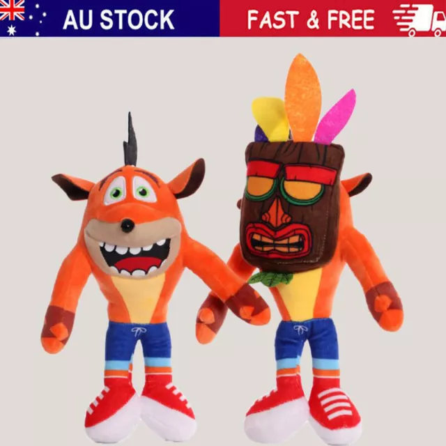 26CM Crash Bandicoot Wolf Plush Toy Cartoon Animal Soft Plush Doll Kids Gift AU