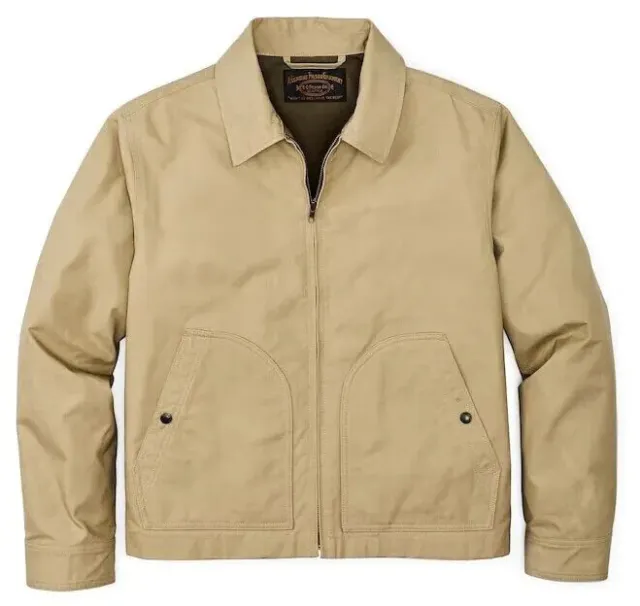 Filson Ranger Crewman Jacket 20248729 Light Tan Short Khaki Work Dry Wax Lined