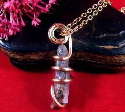 Natural Blue Kyanite Gemstone Pendant Necklace MERLIN'S GOLD #112