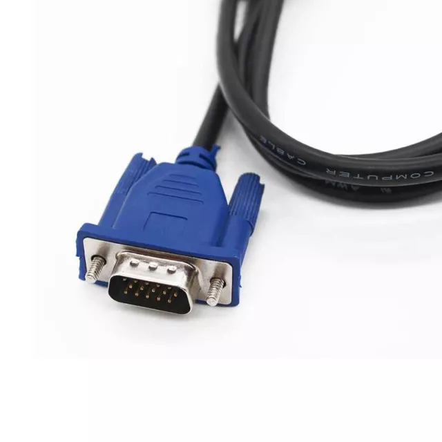 VGA Cable 3M Long VGA SVGA D-Sub Male 15 Pin PC to TFT LCD Monitor TV Lead UK