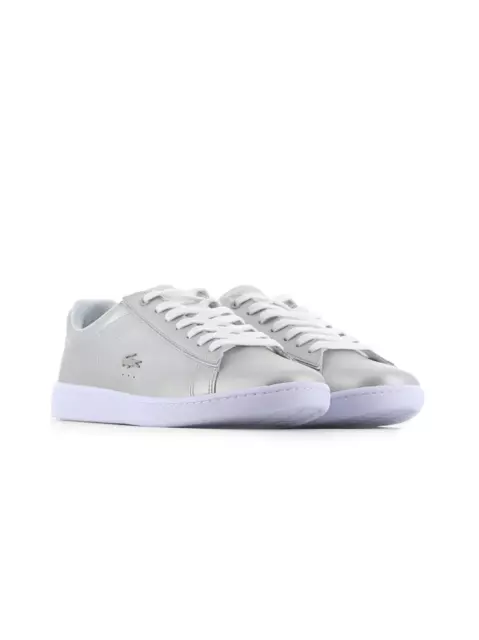 Lacoste Grey White Leather Carnaby Evo 118 Shoe