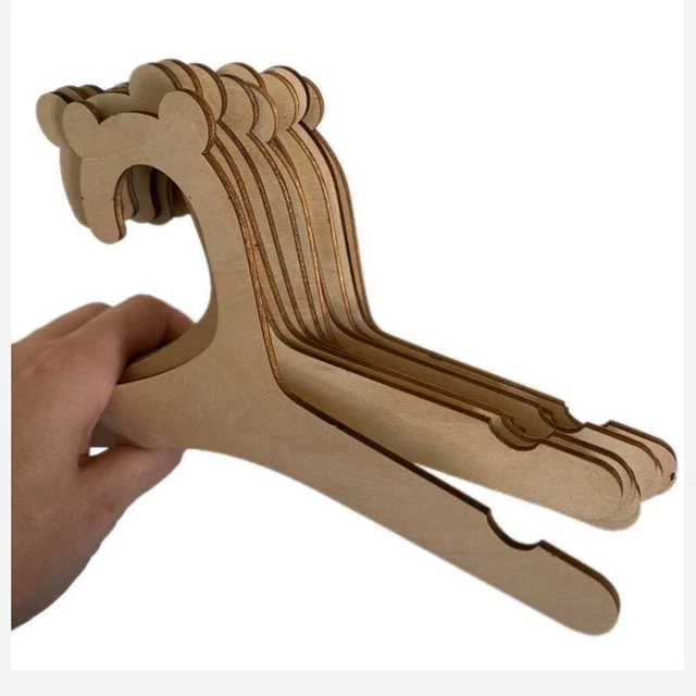 30 PièCes Cintre en Bois pour VêTements de BéBé Cintre en Bois Naturel pour BéJ4