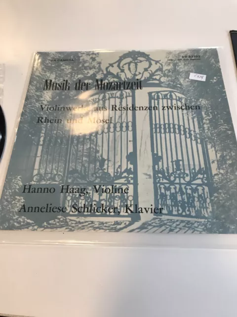 Eichner/ Dalberg Musik Der Mozartzeit LP Haag/ Schlicker C529