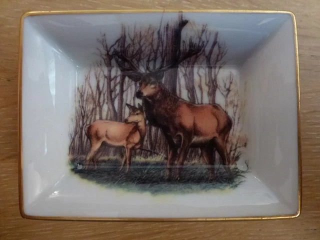 Cendrier Ou Vide-poche Vintage Limoges – Porcelaine, Chasse à Cour, 17 Cm
