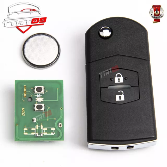 NEUF TELECOMMANDE CLE POUR CITROEN C3 DS3 + BATTERIE PANASONIC