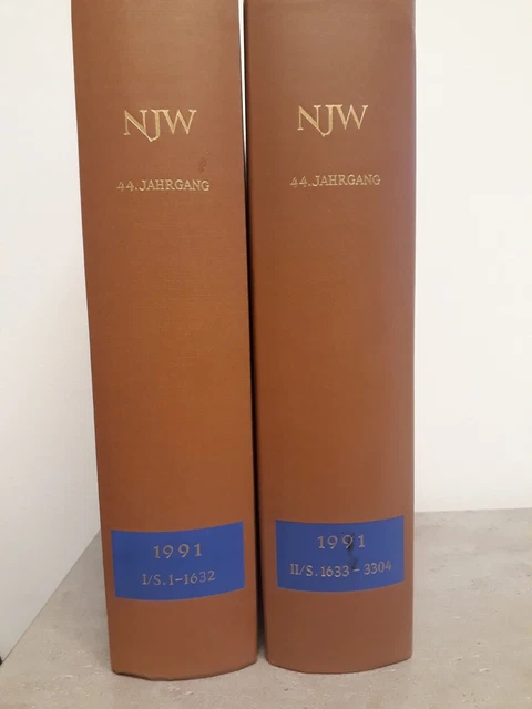NJW, GEBUNDENER JAHRGANG 1989 Neue Juristische Wochenschrift EUR 30