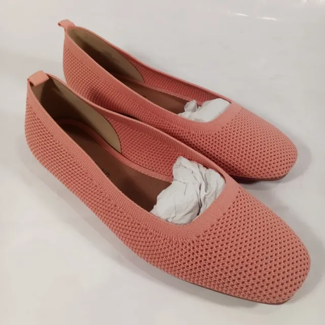 Lucky Brand Daneric Ballet Flats Shoes Cushioned Footbed Knit Pink Womens 10M/42