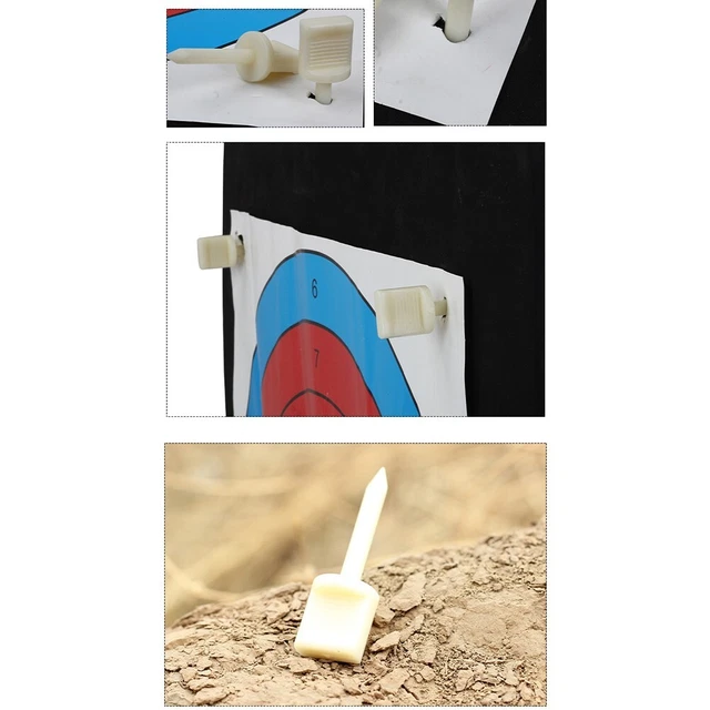 20 Épingles Cible Tir à L'Arc PATIKIL – Nylon Solide, 32 Mm, Fixation Cible Papier/Foam, Noir – Lot De 20