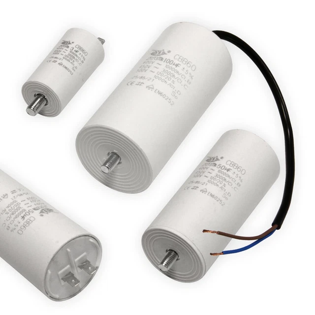 2 Stück 2µF 450V CBB60 Kondensator, langlebiger Anlaufkondensator und Arbeitskondensator, Kondensator Set geeignet für Umwälzpumpe, Klimaanlage, Waschmaschine, Haushaltsgeräte, Motorstart 2 Stück 2µF 450V CBB60 Kondensator, langlebiger Anlaufkondensator und Arbeitskondensator, Kondensator Set geeignet für Umwälzpumpe, Klimaanlage, Waschmaschine, Haushaltsgeräte, Motorstart