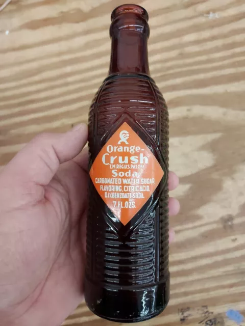 Rare Orange Crush Bottle - Tipton  Iowa 1940's - Very Good Condition!