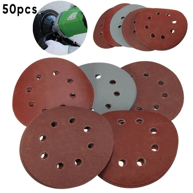 Carta abrasiva 5"" 50 parti/set auto fiocchi di carta abrasiva durevole