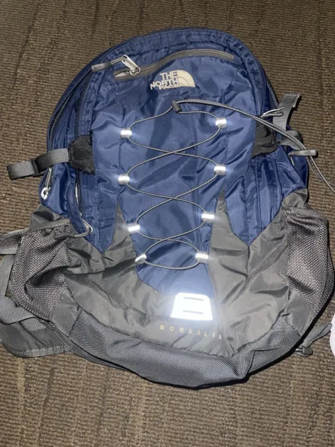 The North Face Surge Backpack College School Computer Laptop Blue grey Black pic