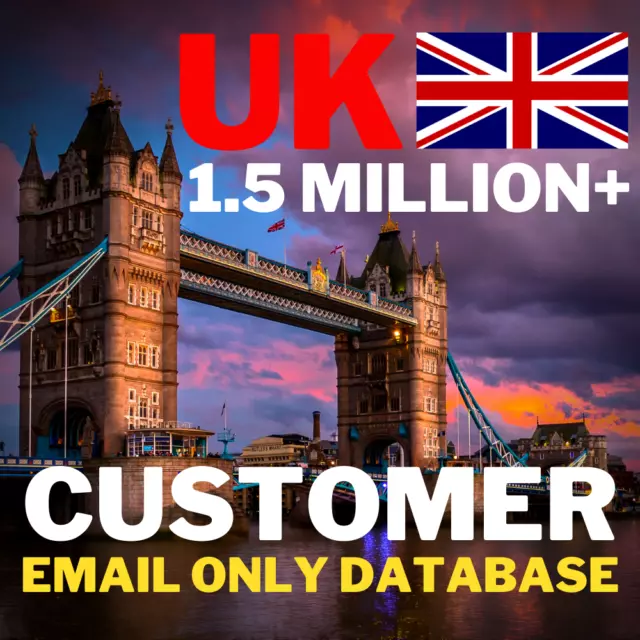 1.5 Million UK Email Database Customer Emai List for Marketing - Fast Delivery