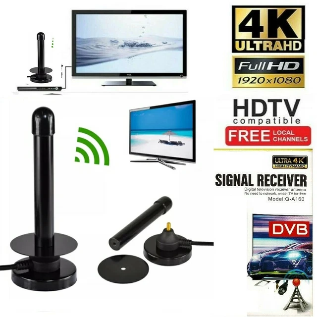 ANTENNA TV TERRESTRE DVBT 4K 3D Interno ESTERNO 5dBi CASA UFFICIO AUTO