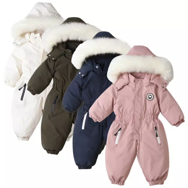 Infant Baby Winter Suit Boy Girl Jacket Hooded Jumpsuit Warm Thick Baby Coat US