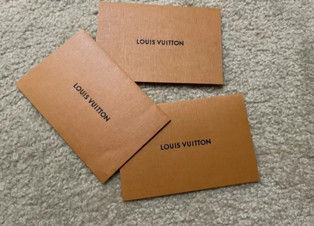 Authentic LOUIS VUITTON 6 Orange Envelopes Card Receipt Holders 4.25” x  8.75”