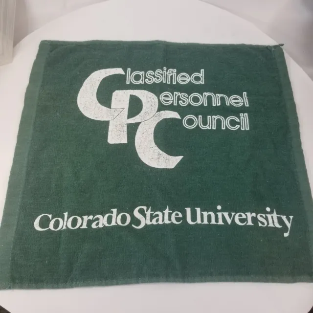 Colorado Rams Bowling Towel Colorado State University Green Velour Golf