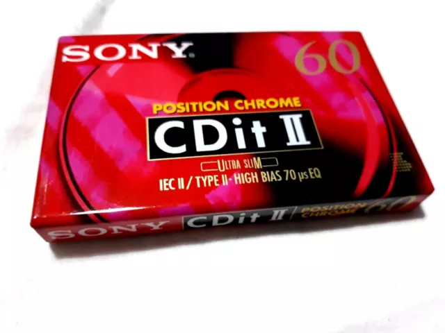 1x SONY CDit II 60 (Type II) - Position Chrome - CASSETTE TAPE BLANK new SEALED