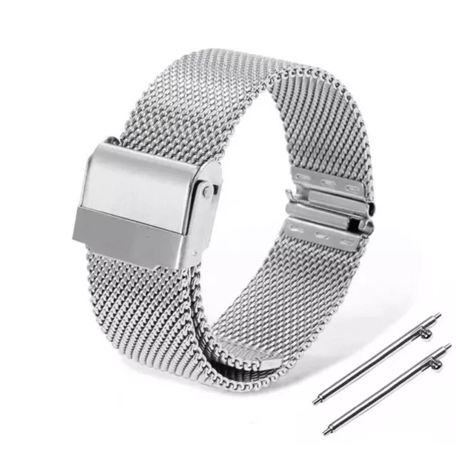 Milanese Stainless Steel Metal Premium Watch Strap Band Mesh 12-24 Quick Release