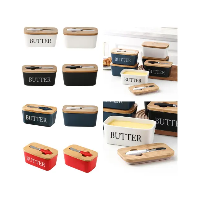 Ceramic Butter Dish Reusable Practical Multiuse with Cover Cheese Butter Storage