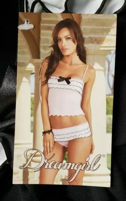 Dreamgirl's Sexy Knit Bowtie Tri-Top w/Matching Thong Large Style# 5482