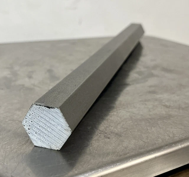 12L14 Steel Bar Stock 1-1/4" Hex x 12" Long