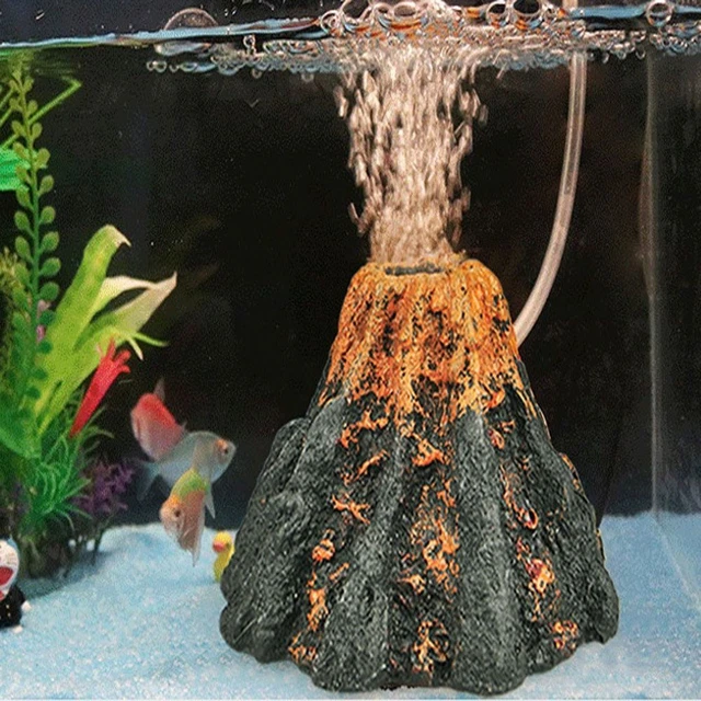 Low Noise Aquarium Oxygen Pump Fish Tank Mini Air Compressor Volcano Ornament