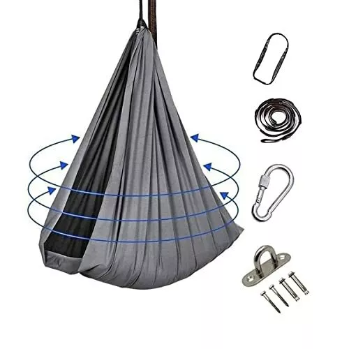✅​ Revna Therapieschaukel Kinder Indoor Gray schaukeltuch Autismus adh therapi