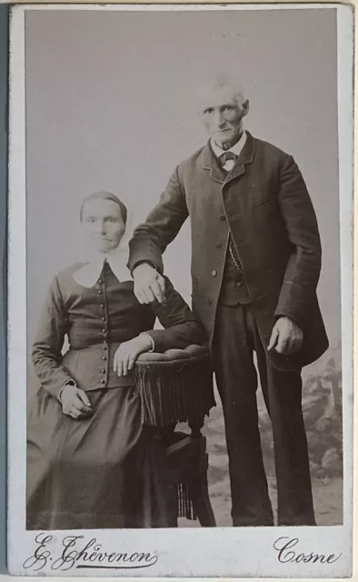 Couple Photography Thévenon Cosne-Cours-sur-Loire Vintage Business Card 